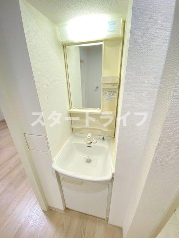 大阪市東淀川区下新庄４丁目の賃貸マンションの洗面所