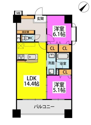 DIA CAFUNE(ディアカフネ)の間取り|使いやすい間取りです。