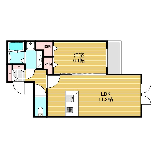 レセンテ淀川の間取り