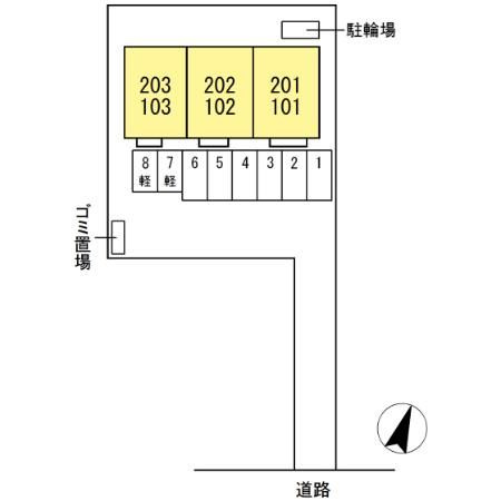 プラムキャッスルの区画図