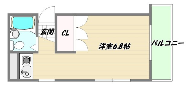 大阪市東淀川区淡路１丁目の賃貸マンションの間取り
