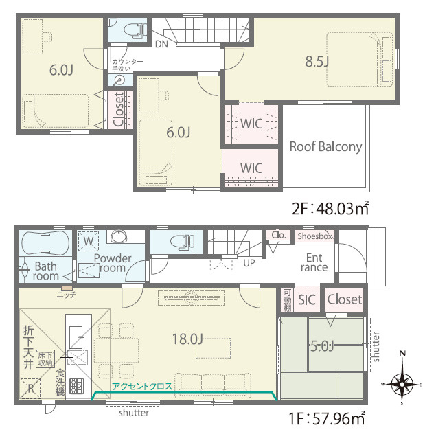 橿原市新口町　第1期　新築一戸建ての間取り|1号棟