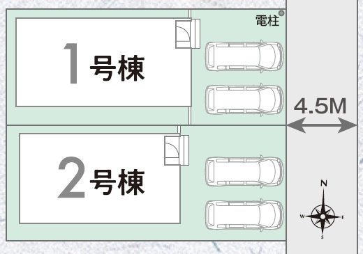 橿原市新口町　第1期　新築一戸建ての区画図|全2区画