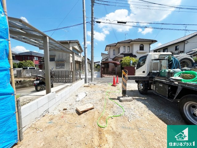 ●5(土)6(日)現地説明会！　橿原市新口町　第1期　新築一戸建ての外観|建築中ですが現地を見ると分かる事もございますので、ぜひ一度現地をご覧ください。