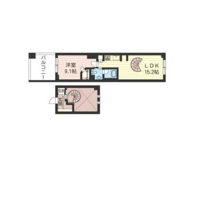 レジデンスシャルマン月島の間取り