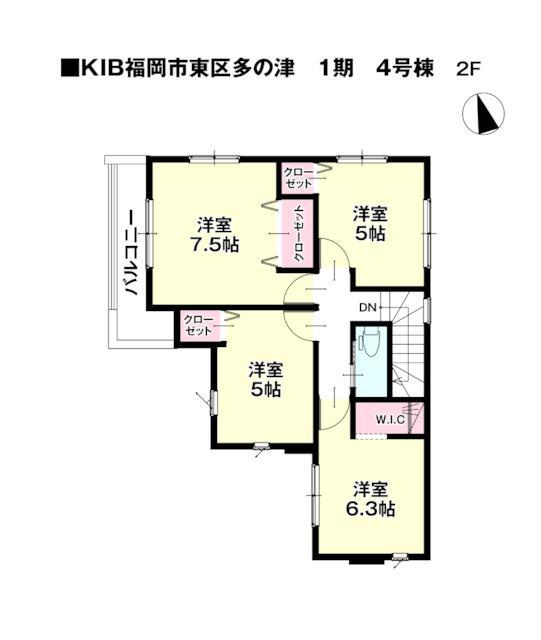 福岡市東区多の津５丁目の新築一戸建の間取り