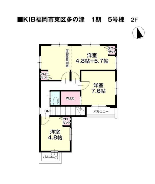 福岡市東区多の津５丁目の新築一戸建の間取り