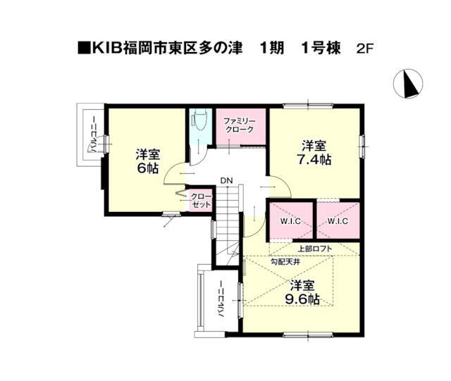 福岡市東区多の津５丁目の新築一戸建の間取り