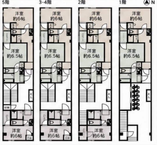 大阪市浪速区大国３丁目の一棟マンションの間取り