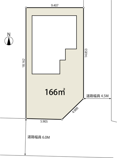 【区画図】 | 鴻巣市北新宿 | 広々とした敷地です