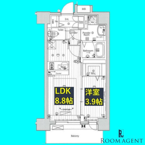 メイクス矢場町Ⅱの間取り
