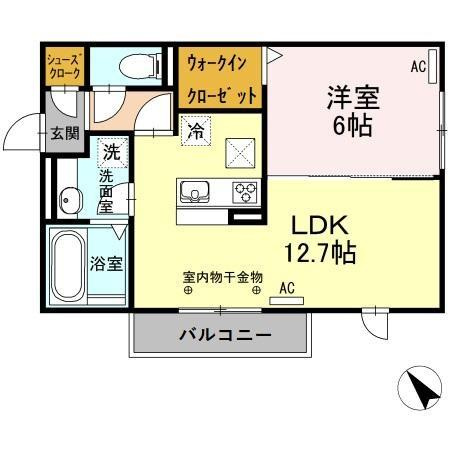 レセンテ上野Ａの間取り
