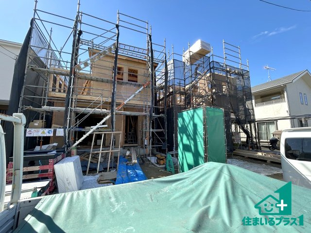 ●31(土)1(日)3(祝)現地説明会！　橿原市新口町　第1期　新築一戸建ての外観|現在はこんな感じです。完成までが待ち遠しいですね。