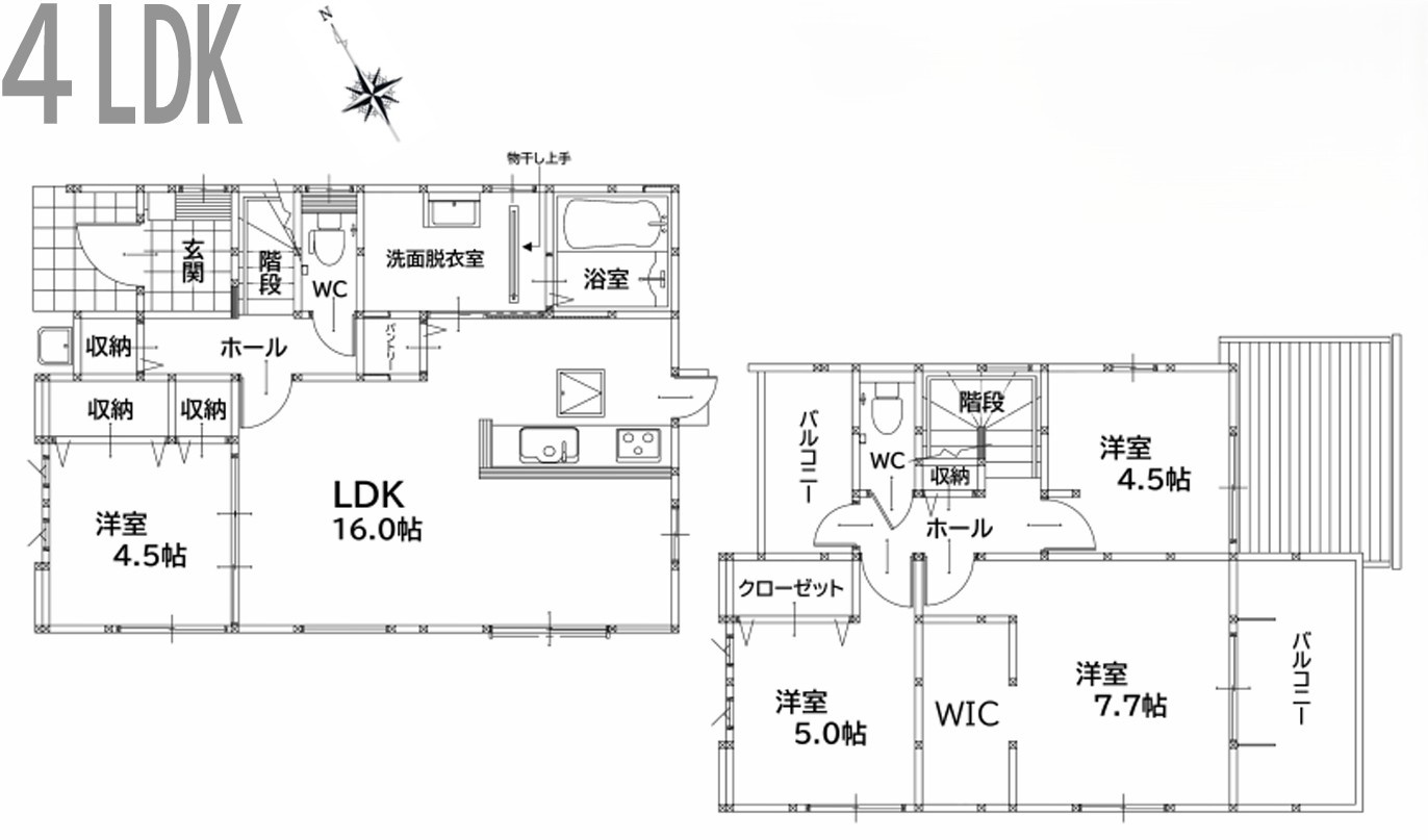 遠賀郡芦屋町白浜町1期の間取り
