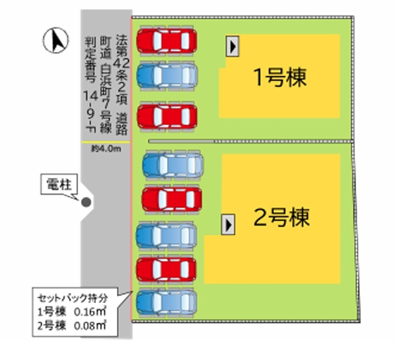 遠賀郡芦屋町白浜町1期の区画図