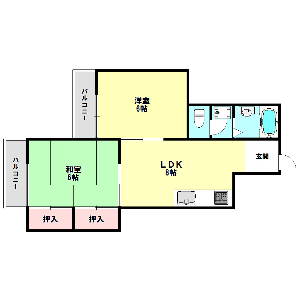 灘南コート一番館の間取り
