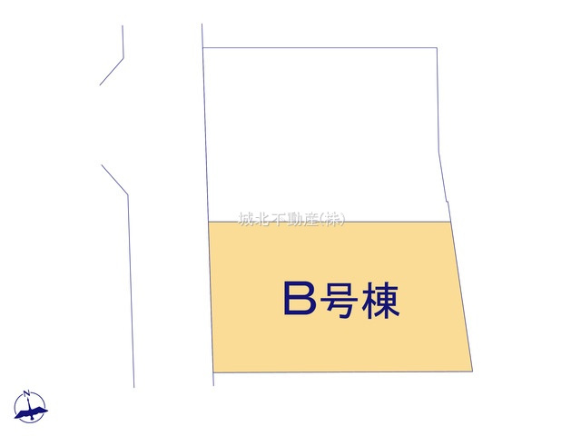 練馬区大泉学園町6丁目 全2棟 B号棟の区画図|土地面積95.03㎡
前面道路約4.0ｍ道路に面する全2棟
