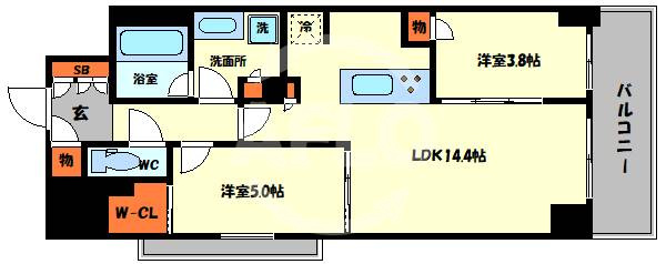 ファインレジデンス大阪本町　堀江小学校区の間取り|ファインレジデンス大阪本町　間取り