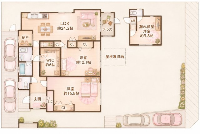 田原台5丁目　中古一戸建ての間取り|間取り図はいかがですか？ご希望を叶える間取りですか？リビングの広さは？水回りの位置は？カウンターキッチン？など色々な情報が集約されています。弊社ではリフォームなどのご相談も承っております。