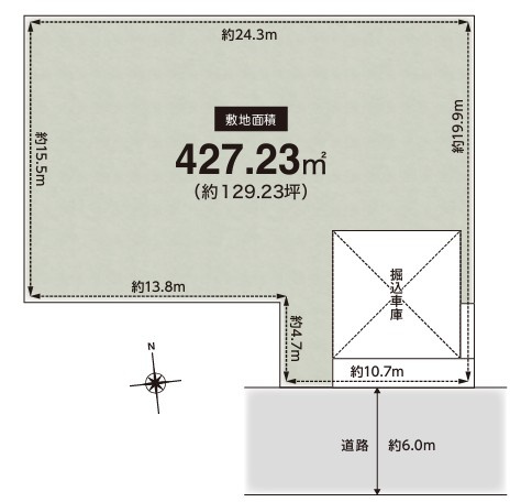 明石市魚住町錦が丘3丁目　土地の土地図