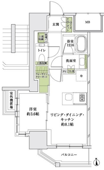 ザ・パークハビオ同心プレイスの間取り