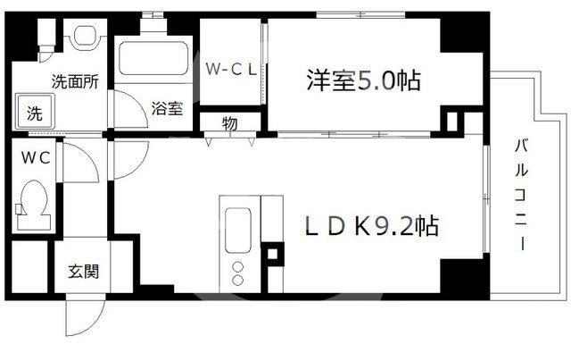 ジ・アドレス梅田の間取り|ジ・アドレス梅田　開放感のある間取り