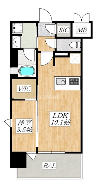 ヴァースクレイシア赤羽の間取り|東向きの角部屋です☆