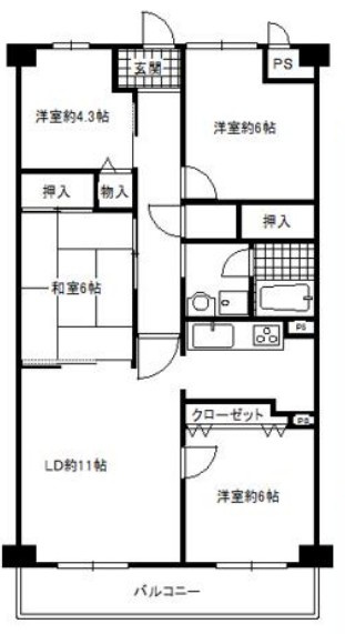 レジェーロ永和の間取り
