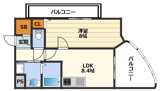 カスタリア新梅田の間取り