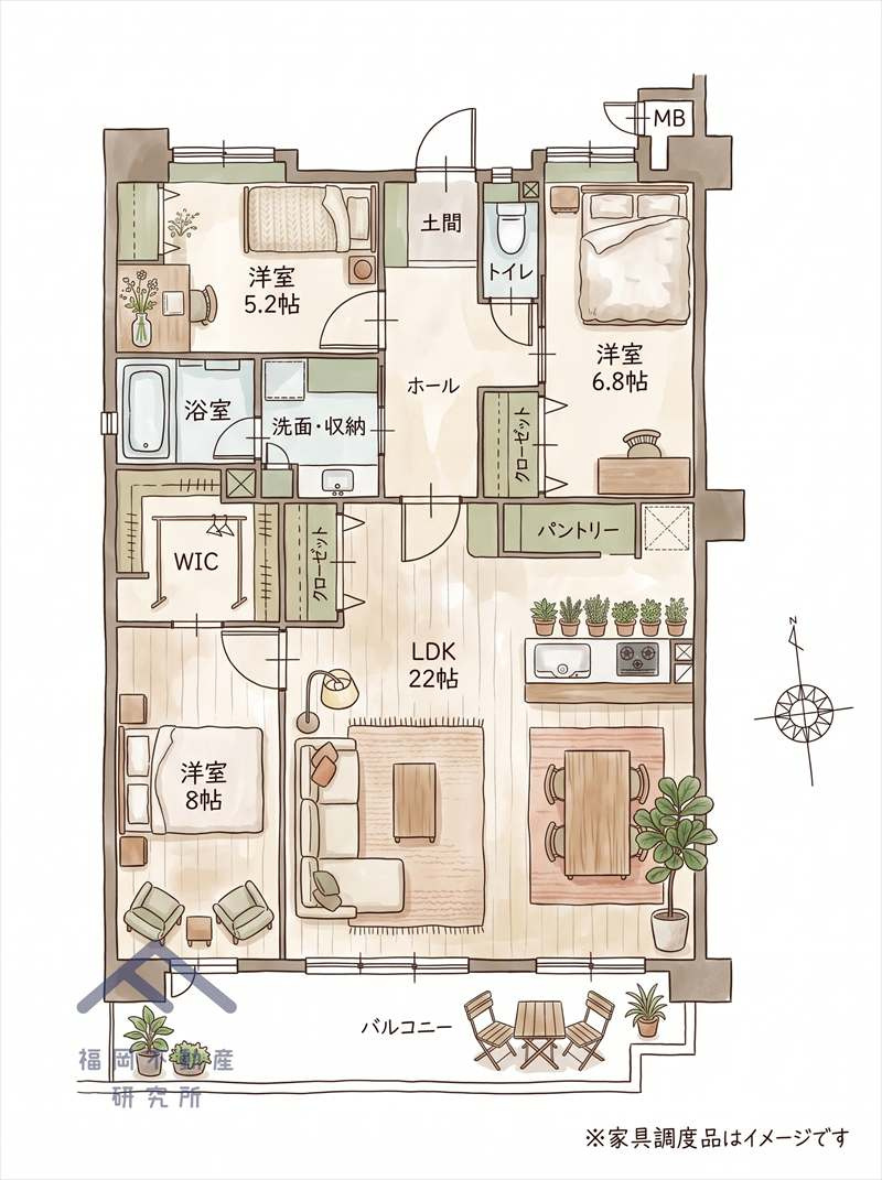 リーベスト古賀の間取り