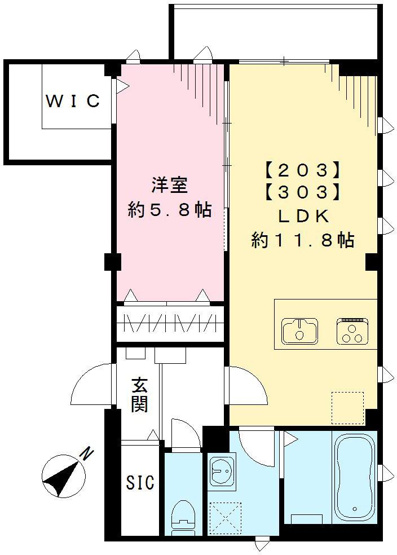 【間取り】 | ラシーネ北新宿