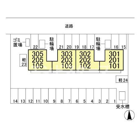 ルビナス　Ⅲの区画図|高崎、前橋、伊勢崎エリアのお部屋探しはエンドスケープまで！お客様の理想お聞かせ下さい♪