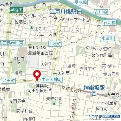 スカイコート神楽坂弐番館の地図