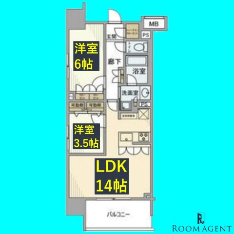 オープンレジデンシア大須FRONTの間取り
