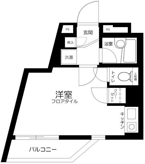 中野区南台４丁目の賃貸マンションの間取り