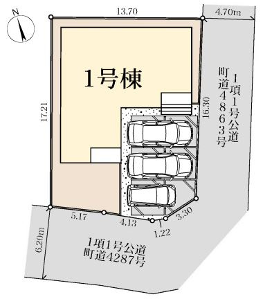 リーブルガーデン．Ｓ　寄居町第３　の区画図|現地区画図