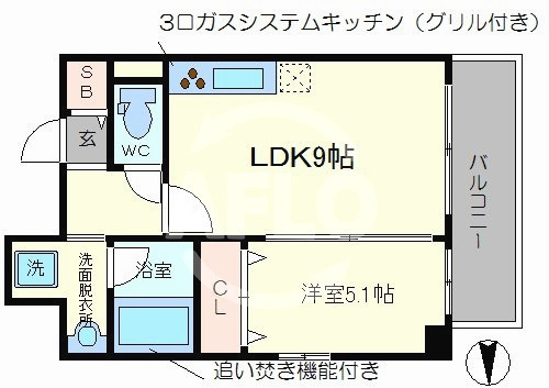 huit　arbre上町台の間取り|ユイットアルブル上町台　間取り