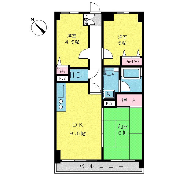 ライオンズマンション平間の間取り