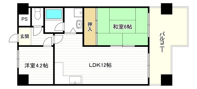 メゾンドール北畠の間取り