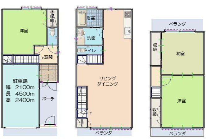 御厨3丁目貸家の間取り
