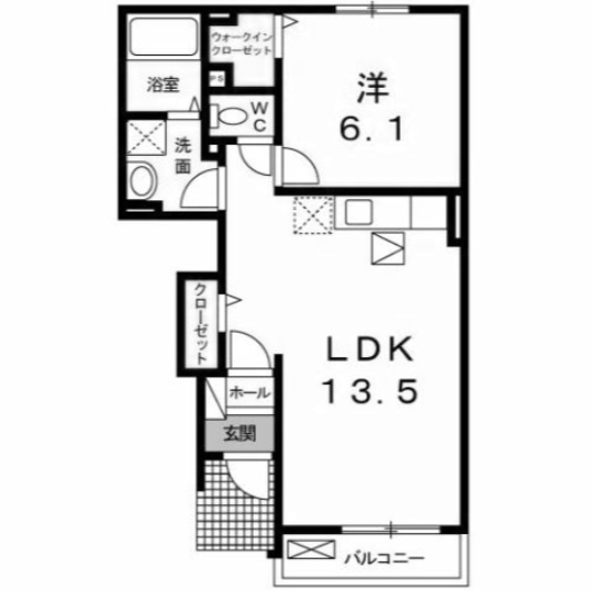 【間取り】 | アンジュ・プレッソＢ