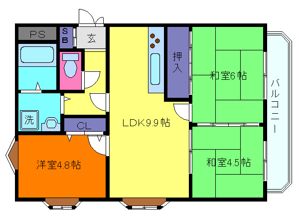 ベルレーブ本山の間取り