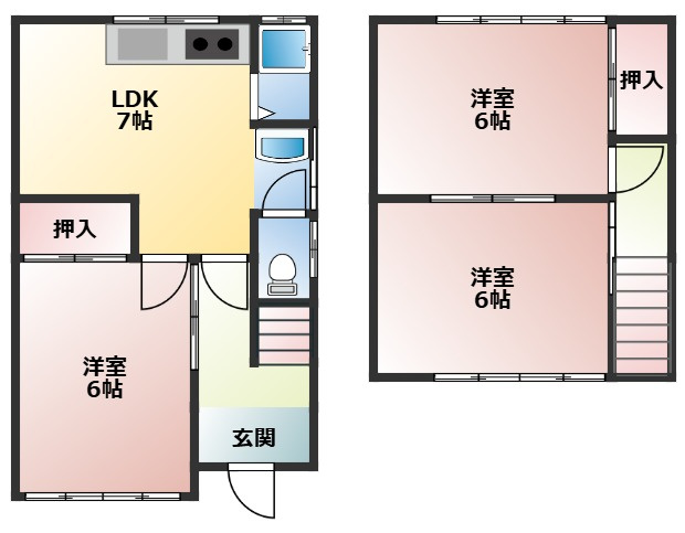 広島市東区馬木４丁目の中古一戸建の間取り