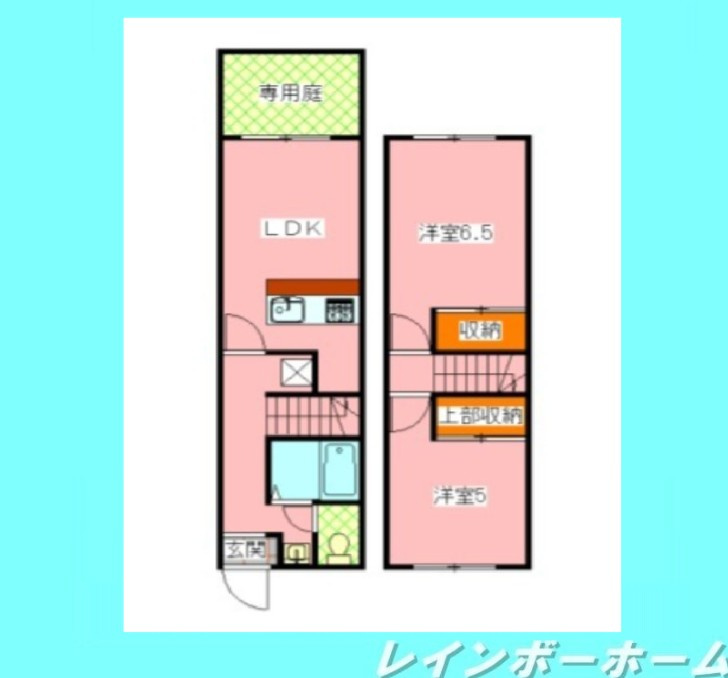 初期費用10万円以下♪ペット相談可♪庭♪エアコン3台♪の間取り