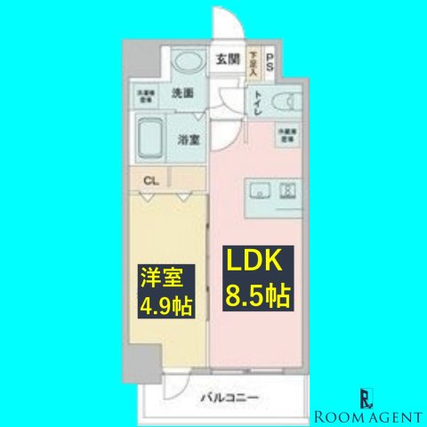 アステリ鶴舞ディオの間取り