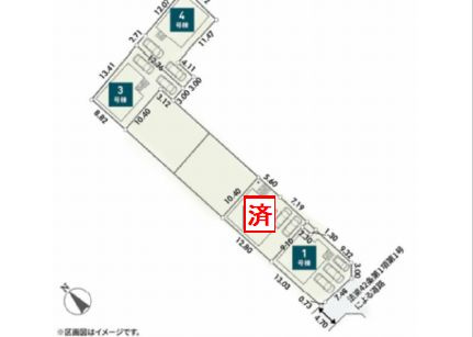 【仲介手数料０円】愛川町第6中津　新築一戸建て　全4棟の区画図|愛川町第6中津　新築一戸建て　全4棟