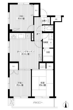リテラス武蔵中原の間取り