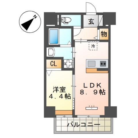 セラヴィ箱崎の間取り