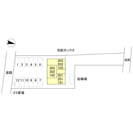 D-Gran西本町の区画図