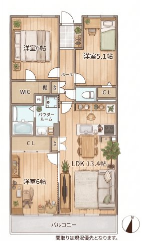 シティライフ春日小倉の間取り